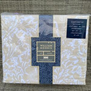 William Morris England Tonal Compton Pale Gold Cottage QUEEN Sheet Set 4pc